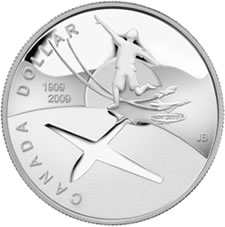2009 PROOF SILVER DOLLAR &ndash; 100TH ANNIVERSARY OF FLIGHT IN CANADA (1909-2009)