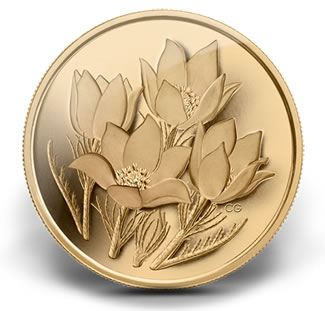 2010 PRAIRIE CROCUS PURE GOLD COIN
