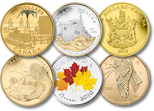 Royal Canadian Mint 2010 Collector Coins 