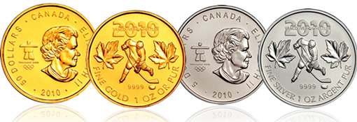 Vancouver 2010 Olympic Winter Games Bullion Coins