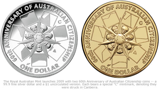 2009 Coins for 60th Anniversary of Australian Citizenship