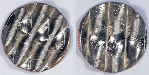 1999 Susan B. Anthony dollar waffle coin 1999 Susan B. Anthony dollar waffle coin