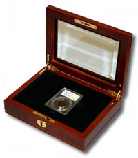 An example of a coin gift case