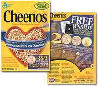 These Cheerios cereal boxes minimally had a 2000 penny from the U.S. Mint. For the real lucky, they also contained the new Sacagawea dollar, or Cheerios dollar. And, if you happened to have one and it’s in good condition, it’s easily worth several thousand dollars. 