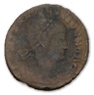 An example of a Roman coin, like the one found on an Olympic dig site