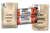 These Utah state quarter two-set rolls and bags are available for order now at the United States Mint website