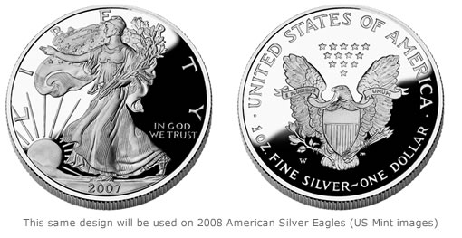 The 2008 American Eagle Silver Proof Coin will go on sale by the United States Mint on Jan. 3.