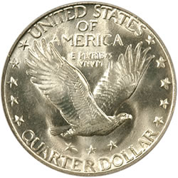 1927-S Standing Liberty Quarter (Reverse) certified MS-65 Full Head by PCGS