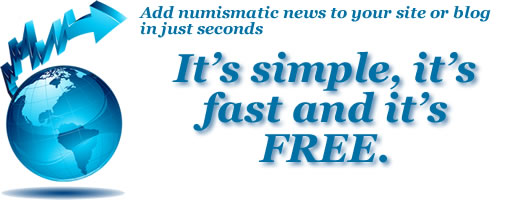 Add numismatic news to your site or blog in just seconds