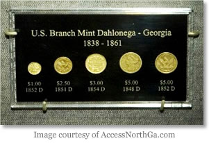 Branch Mint Dahlonega Coin Set (Image courtesy of AccessNorthGa.com)