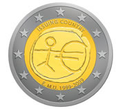 Commemorative 10th Anniversary 2-euro Coin Design