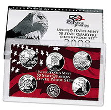 2008 U.S. Mint State Quarter Silver Proof Set