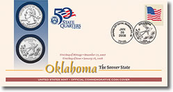 Oklahoma First Day Coin Covers
