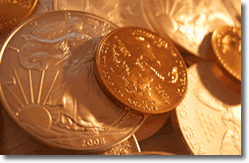 Silver and Gold coins