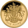 25th Anniversary £1 Gold Proof Royal Arms
