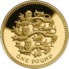 25th Anniversary £1 Gold Three Lions