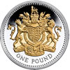 25th Anniversary £1 Silver Proof Royal Arms