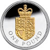 25th Anniversary £1 Silver Proof Royal Shield