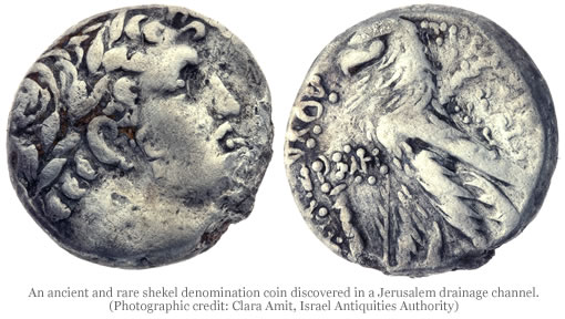Ancient Silver Shekel Coin