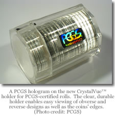 PCGS roll hologram