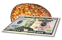 Pizza with $50 toppings