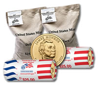 James Monroe Presidential $1 Dollar Coins Enter Circulation, Bags and Rolls for Sale