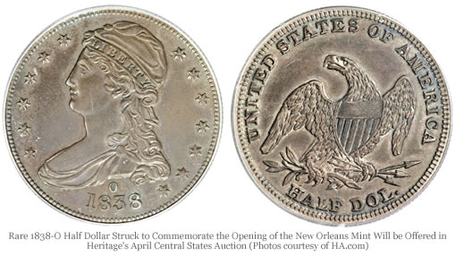 Rare 1838-O Half Dollar