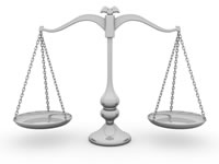Court balance scale
