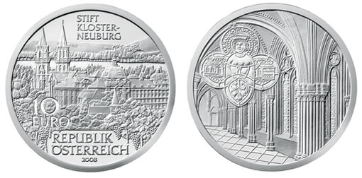 Austrian 10 euro Silver "The Abbey of Klosterneuburg" Coin