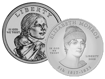 Sacagawea and First Spouse Gold coins