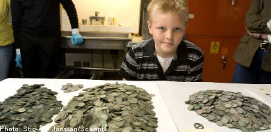 Nine Year Old Boy Finds Buried Treasure of Silver Coins