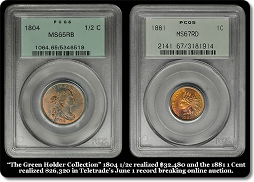 PCGS Green Holder Coins