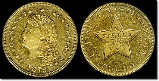 1879 Gold Stella Coin