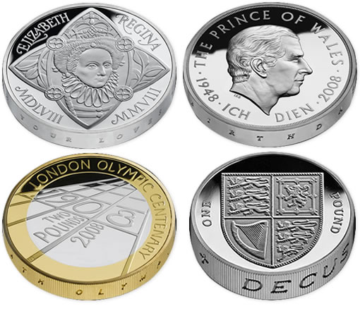 The 2008 UK Silver Proof Piedfort Four-Coin Collection 