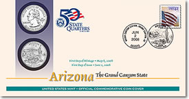 Arizona First Day Coin Covers