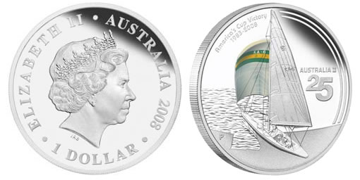 Australia II 25th Anniversary Commemorative Silver Coin 