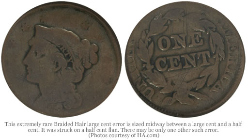 Braided Hair large cent error