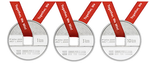 HBC Run for Canada Medals