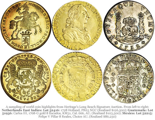 Heritage Long Beach Auction - World Coins, Highlights and Prices Realized