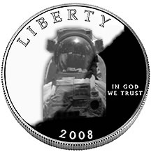 NASA commemorative coin symbol