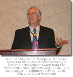 John Dannreuther accepts PNG award