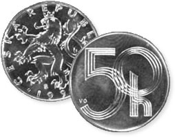 Czech 50-heller coin