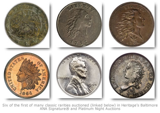 Coin Highlights from Heritage’s Baltimore ANA Signature® and Platinum Night Auctions
