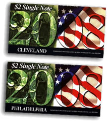 2008 Cleveland and Philadelphia $2 Collector Notes