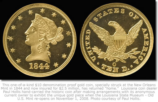 1844-O proof Eagle gold coin