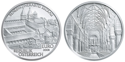 Austria Commemorative 2008 Seckau Abbey Silver Coin