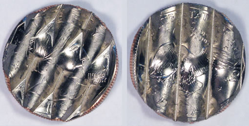 1999 Susan B. Anthony dollar waffle coin