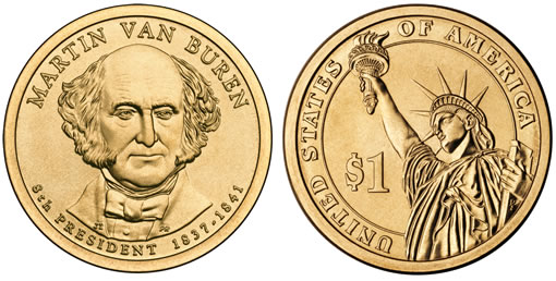 Martin Van Buren Presidential $1 coin