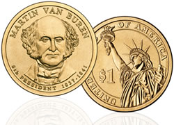 Martin Van Buren Presidential $1 Coin