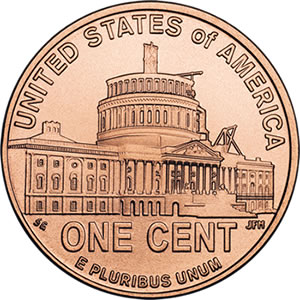 2009 Lincoln Penny: Presidency in DC Design